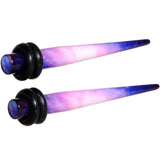 6G Blue Purple Acrylic Galaxy Straight Taper Set