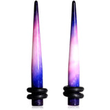 6G Blue Purple Acrylic Galaxy Straight Taper Set