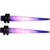6G Blue Purple Acrylic Galaxy Straight Taper Set
