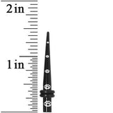 6G White Brass Knuckles Back Acrylic Taper Ear Plug