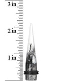 7/16 Black and White Art Swirls Clear Acrylic Taper Ear Plug