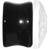9/16 Faceted Clear White Cameo Acrylic Saddle Plug