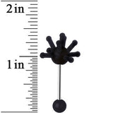 Black Silicone Atom Barbell Tongue Ring