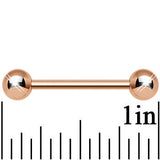 14G 5/8 Rose Gold Plated Straight Barbell