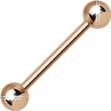 14G 5/8 Rose Gold Plated Straight Barbell