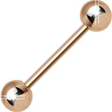 14G 5/8 Rose Gold Plated Straight Barbell