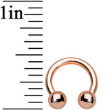 14G 5/16 Rose Gold Plated Horseshoe