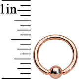 14G 3/8 Rose Gold Plated BCR Captive Ring