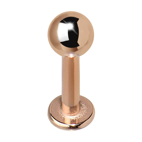 14G 5/16 Rose Gold Plated Labret Tragus Monroe