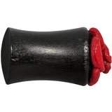 2G Organic Double Flare Arang Wood Plug Red Leather Rose