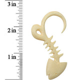 6G Organic Crocodile Wood Fish Hook Hand Carved Hanger Plug Set