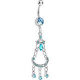 Aqua Gem Princess Delight Chandelier Belly Ring