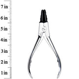 Body Jewelry Ring Opening Pliers with Black Rubber Tip - 6 Inch