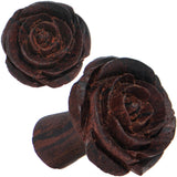 4G Organic Rengas Wood Cherry Rosebud Hand Carved Plug Set