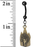 Black Cat and the Red Door Cafe Dangle Belly Ring