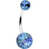 Blue Speckled Cosmos Belly Ring
