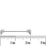 14G 1 1/2 Angel Wing Industrial Barbell