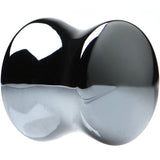 00G Natural Black Hematite Stone Saddle Plug Set