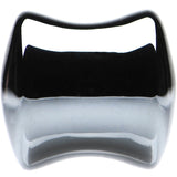 00G Natural Black Hematite Stone Saddle Plug Set