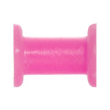 6G Neon Pink Silicone Glow in the Dark Double Flare Tunnel