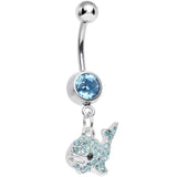 Aqua Gem Tail of the Whale Dangle Belly Ring