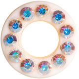 2G Aurora Gem Flexible Peach Silicone Double Flare Tunnel Plug Set