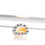 2G Aurora Gem Flexible Peach Silicone Double Flare Tunnel Plug Set