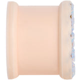 9/16 Aurora Gem Peach Silicone Double Flare Tunnel