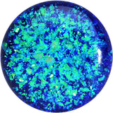 9/16 Black Acrylic Blue Confetti Party Single Flare Plug