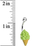 Beat the Heat Soft Serve Pistachio Ice Cream Cone Belly Ring