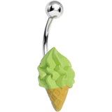 Beat the Heat Soft Serve Pistachio Ice Cream Cone Belly Ring