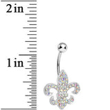 Aurora Gem Fabulous Fleur de Lis Belly Ring