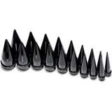00G to 1 inch 18 Piece Black Acrylic Ear Stretching Taper Kit