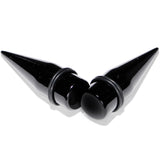 00G to 1 inch 18 Piece Black Acrylic Ear Stretching Taper Kit