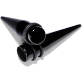 00G to 1 inch 18 Piece Black Acrylic Ear Stretching Taper Kit
