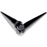 00G to 1 inch 18 Piece Black Acrylic Ear Stretching Taper Kit