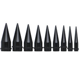 00G to 1 inch 18 Piece Black Acrylic Ear Stretching Taper Kit