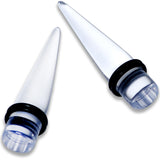 00G to 1 inch 18 Piece Clear Acrylic Ear Stretching Taper Kit