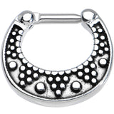 14G 5/16 Stainless Steel Aztec Wonders Septum Clicker