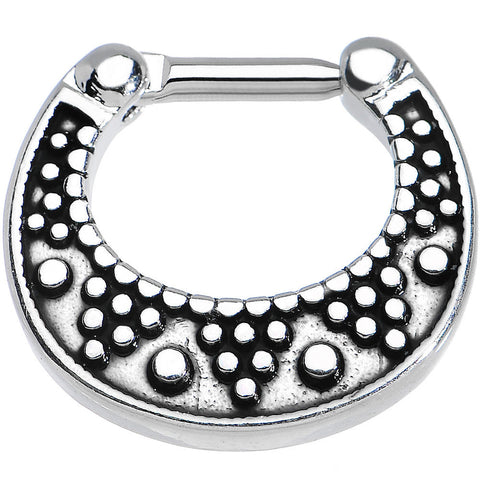 14G 5/16 Stainless Steel Aztec Wonders Septum Clicker