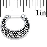 14G 5/16 Stainless Steel Aztec Wonders Septum Clicker