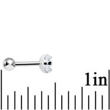 4mm Clear Cubic Zirconia Round Tragus Cartilage Earring