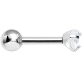 3mm Clear Cubic Zirconia Round Tragus Cartilage Earring