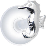 925 Sterling Silver Clear Tropical Seahorse Push-In Labret Monroe