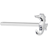 925 Sterling Silver 22G Tropical Seahorse Bendable Nose Bone