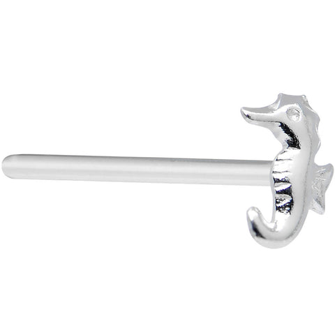 925 Sterling Silver 22G Tropical Seahorse Bendable Nose Bone