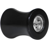 Black Acrylic Grey Flashy Tire Rim Saddle Plug 2G to 20mm