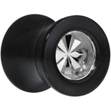Black Acrylic Grey Flashy Tire Rim Saddle Plug 2G to 20mm