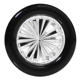 Black Acrylic Silver Flashy Tire Rim Saddle Plug 2G to 20mm