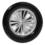 Black Acrylic Grey Flashy Tire Rim Saddle Plug 2G to 20mm